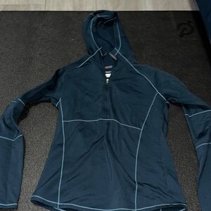 Columbia Teal Hooded Pullover with Half-Zip size medium
